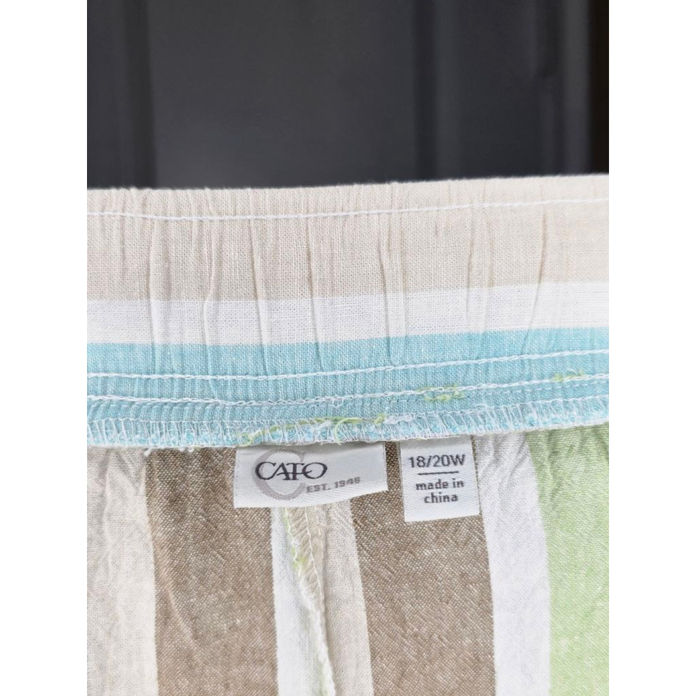Cato Striped Capri Pants Women’s Size 18/20W - Picture 5 of 5